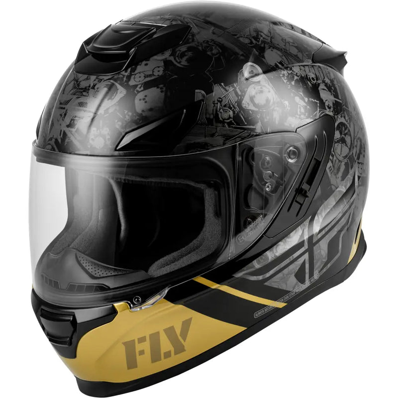 Sentinel Mech Helmet Black/Grey/Gold Sm