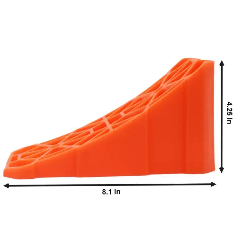 Set of 2 Orange Tri-Lynx Wheel Chocks with Lil' Lynx Design 00017