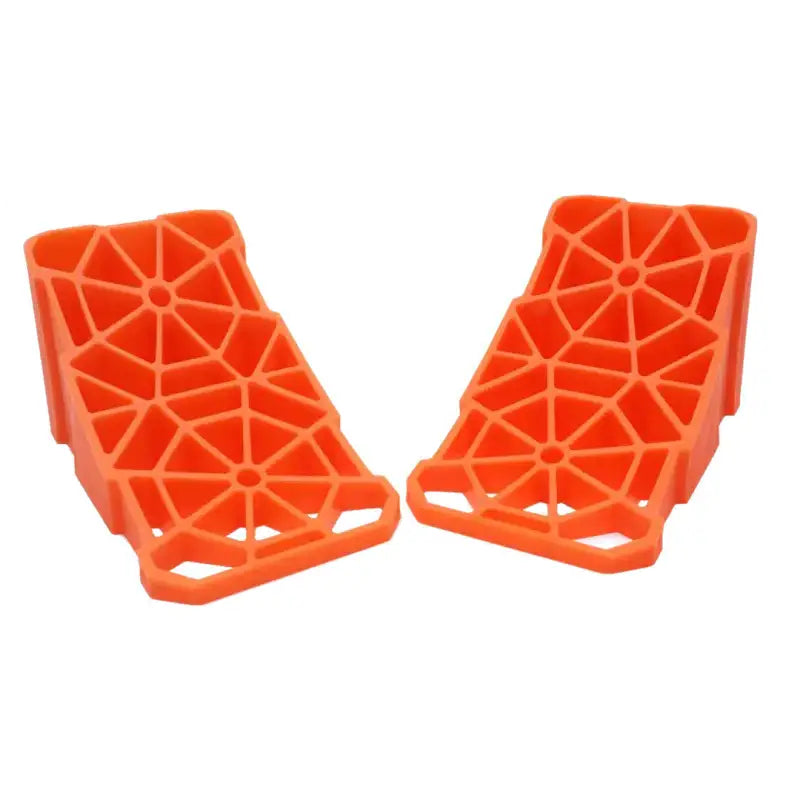 Set of 2 Orange Tri-Lynx Wheel Chocks with Lil’ Lynx Design 00017 - Chock