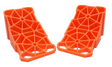 Set of 2 Orange Tri-Lynx Wheel Chocks with Lil’ Lynx Design 00017 - Chock