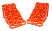 Set of 2 Orange Tri-Lynx Wheel Chocks with Lil’ Lynx Design 00017 - Chock