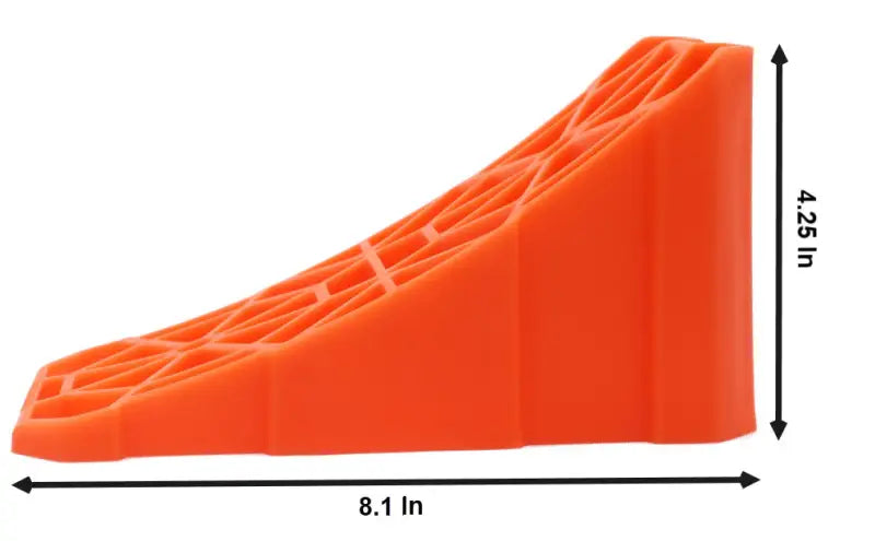 Set of 2 Orange Tri-Lynx Wheel Chocks with Lil' Lynx Design 00017