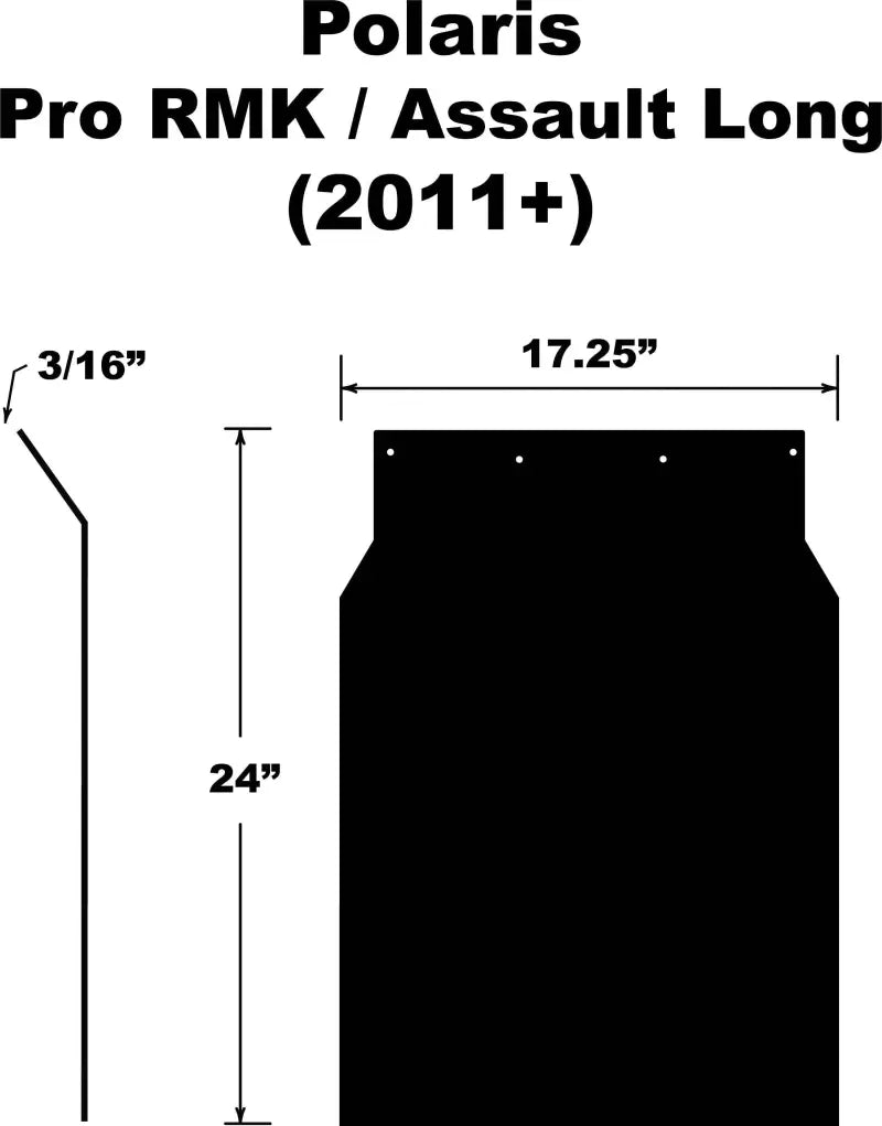 SF-PRO11PB-L Snowflap  Polaris Pro Rmk/Assault/Axys 2011+ L