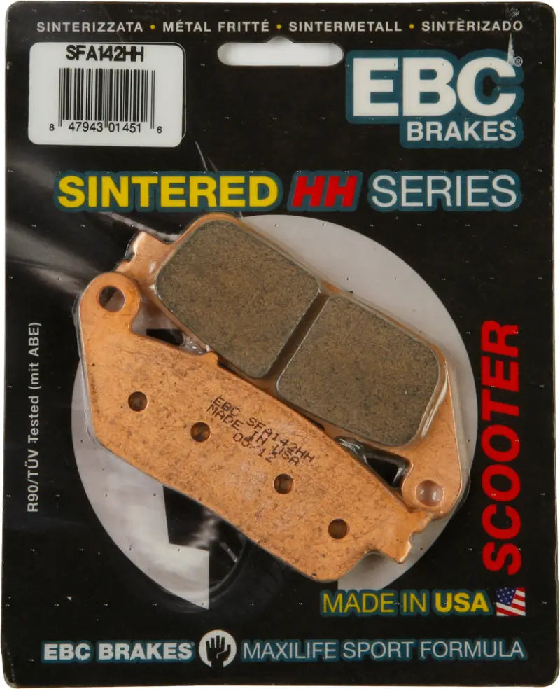 EBC SFA142HH brake pads, premium double H sintered scooter brake pads for better performance