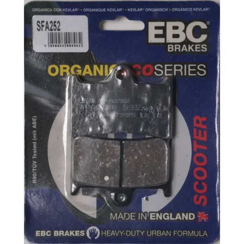 EBC SFA252 Organic Scooter Brake Pads for reliable stopping power and performance