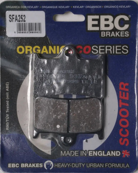 EBC SFA252 Organic Scooter Brake Pads for reliable stopping power and performance