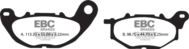 SFA705 Ebc Brake Pads Sfa705 Organic Scooter - RV and Auto Parts