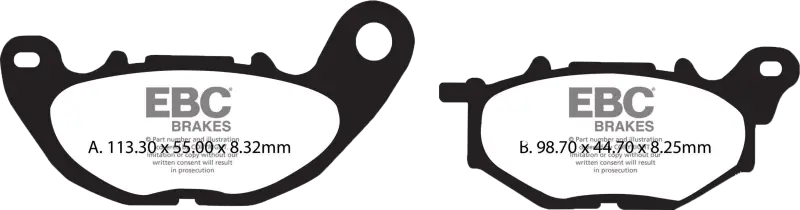 SFA705HH Ebc Brake Pads Sfa705Hh Double-H Sintered - RV and Auto Parts