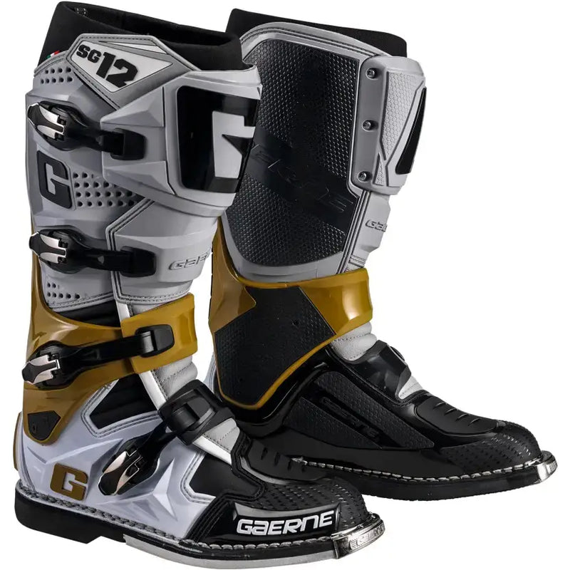 GAERNE Sg 12 Boots Grey/Magnesium/ White Sz 08 for Powersports