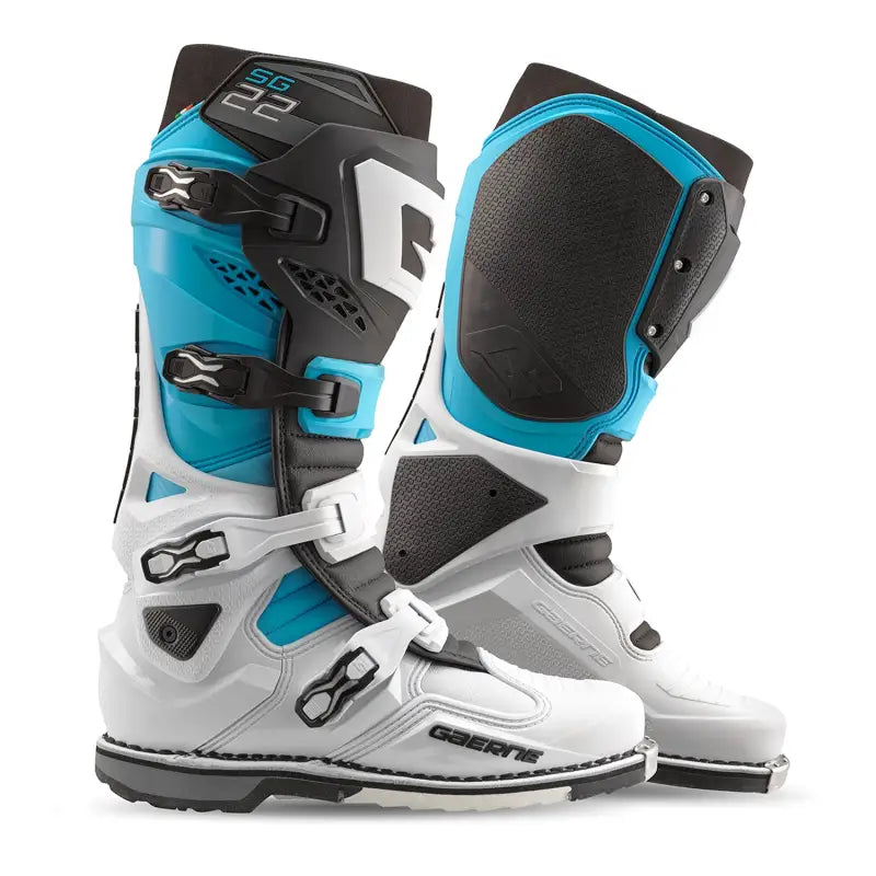 Sg 22 Boots Le White/Black/Light Blue 10
