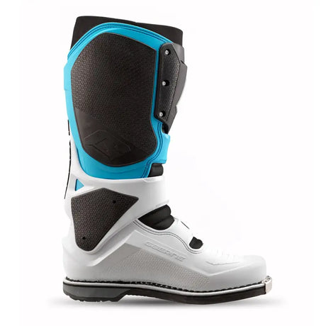White black and blue motocross boot SG 22 with guard dual, perfect for RV & truck parts