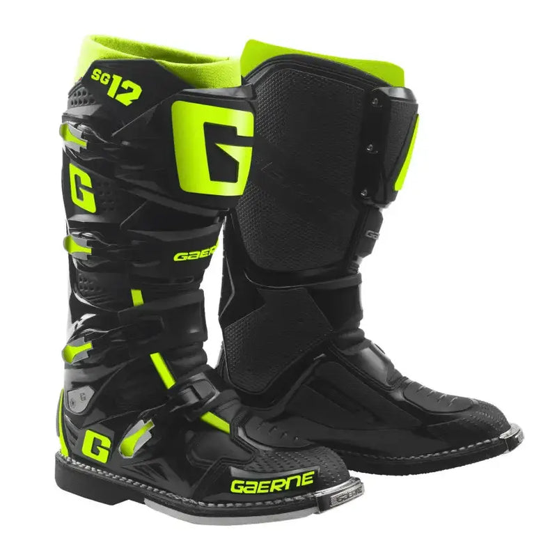 GAERNE Sg12 Boots Black/Yellow Fluo Sz 11 for Powersports
