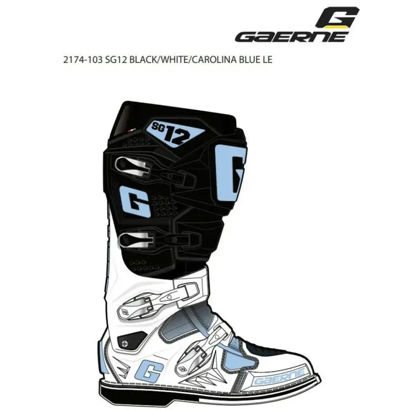 Sg12 Le Boots Blk/Wht/Carolina Blue Sz 11 - GAERNE