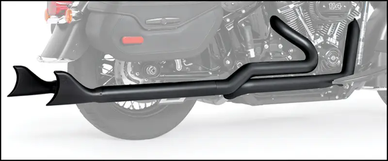 FREEDOM Sharktail Dual System Black 2.5"Odx32" `97 06 Softail for Powersports
