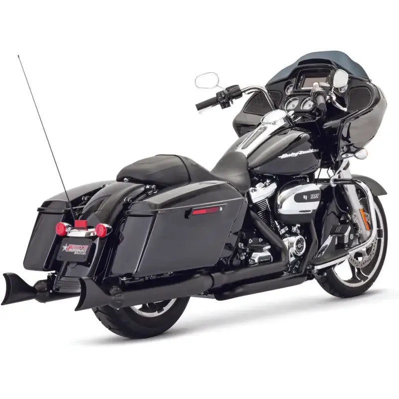 FREEDOM Sharktails Slip Ons 4" Black `17 Up Flt/H for Powersports