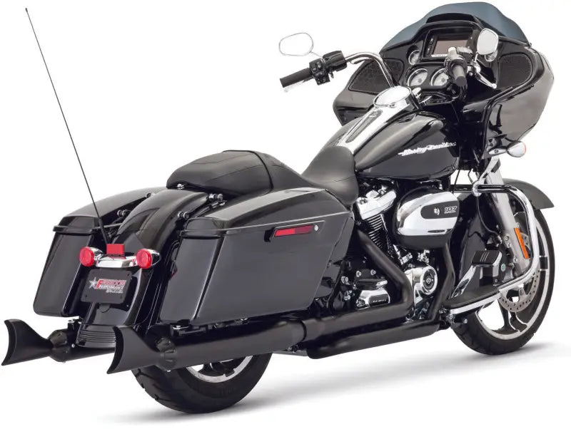 FREEDOM Sharktails Slip Ons 4" Black `17 Up Flt/H for Powersports