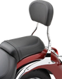 Short Round Sissy Bar W/Pad Chrome Yam V Star 650 Classic - COBRA