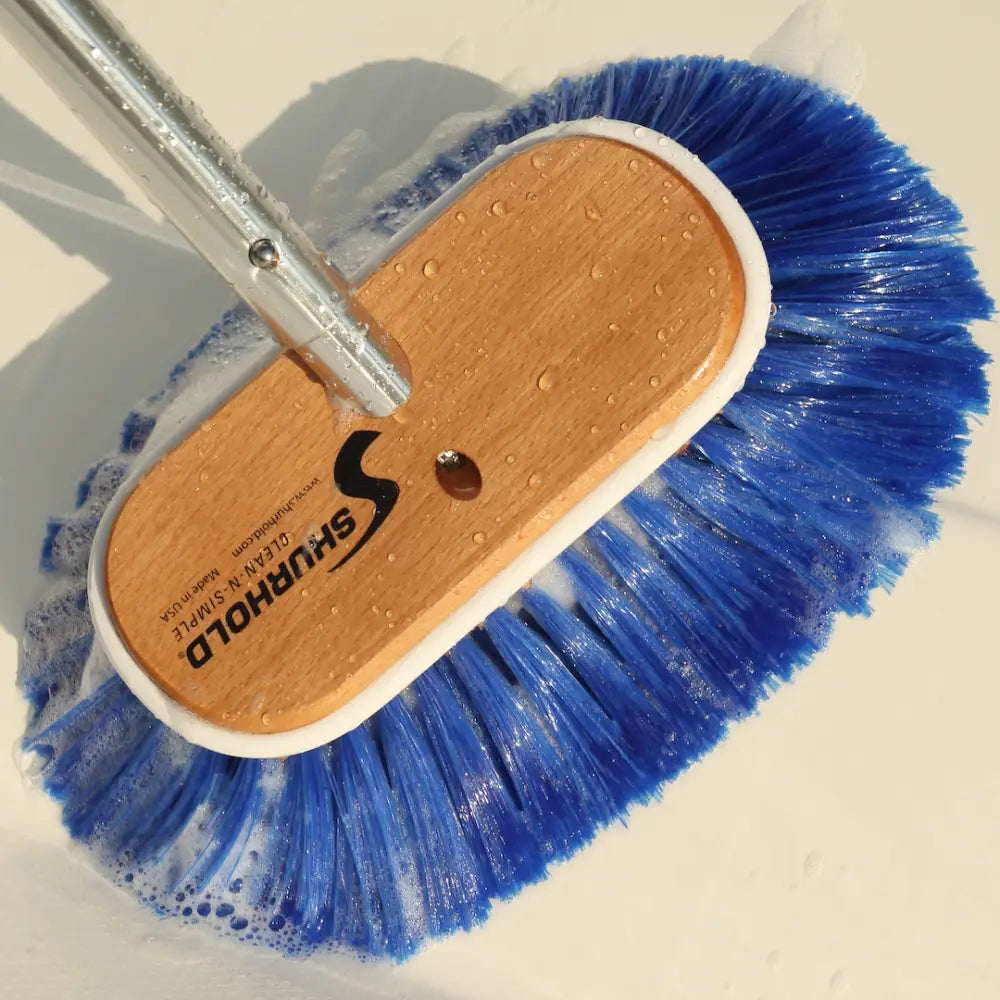 Shurhold IND Made In USA Scrub Brush 970 - Blue Deck Extra Soft Nylon