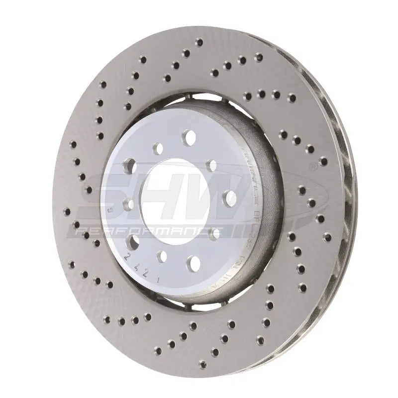 SHW Performance BFL42841 SHW 01-06 BMW M3 3.2L Left Front Cross-Drilled Lightweight Brake Rotor (European Model)