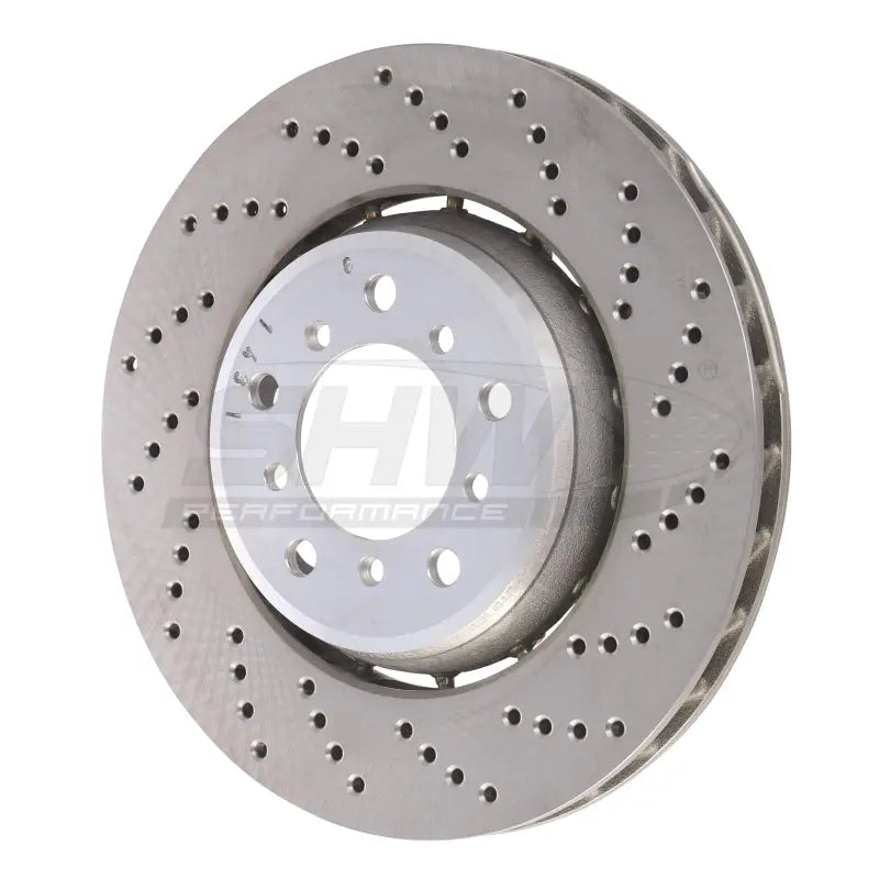 SHW Performance BFR42842 SHW 01-06 BMW M3 3.2L Right Front Cross-Drilled Lightweight Brake Rotor (European Model)