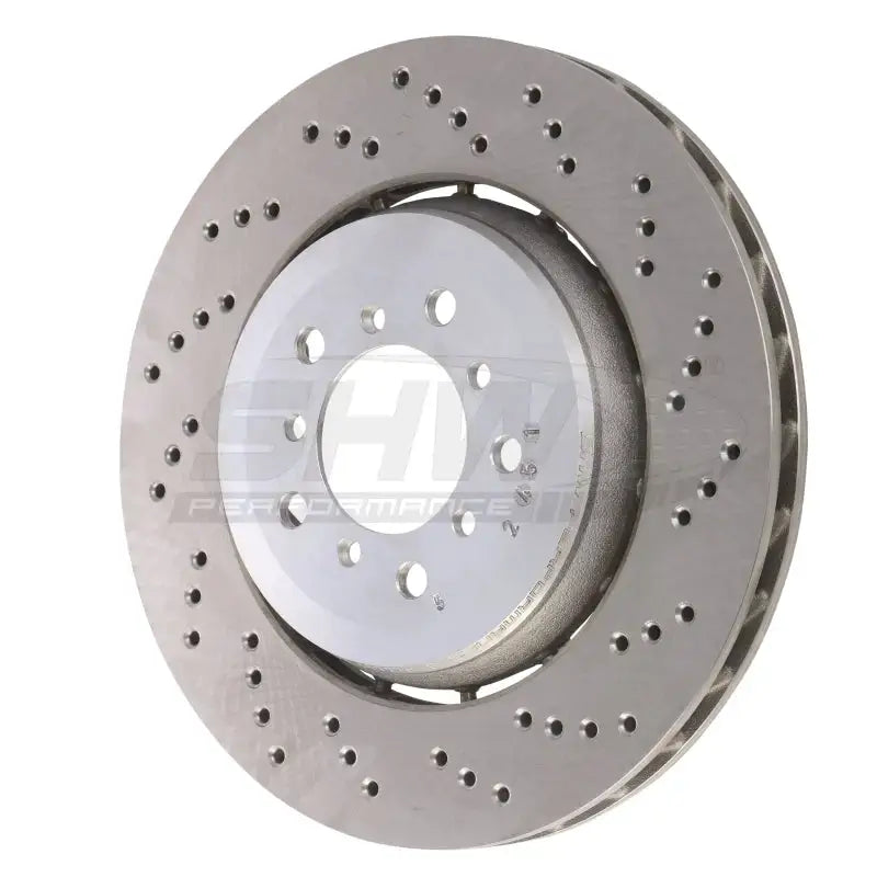SHW 05-06 BMW M3 3.2L Right Front Cross-Drilled Lightweight Brake Rotor - Truck & Automotive