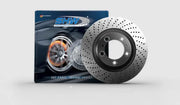 SHW 05-08 Porsche Boxster 2.7L Left Front Cross-Drilled Monobloc Brake Rotor (98735140101) - PFL39871