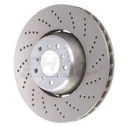 SHW Performance BFR48061 SHW 06-10 BMW M5 5.0L Right Front Cross-Drilled Lightweight Brake Rotor (34112282806) - BFR48061