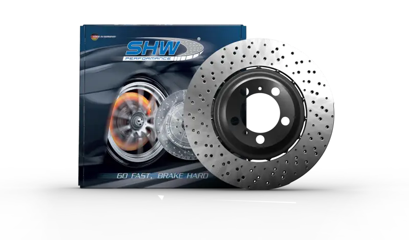 SHW 10-11 Porsche 911 GT3 3.8L w/o Ceramic Brake Right Front Drill-Dimp LW Brake Rotor (99735141091) - PFR41287