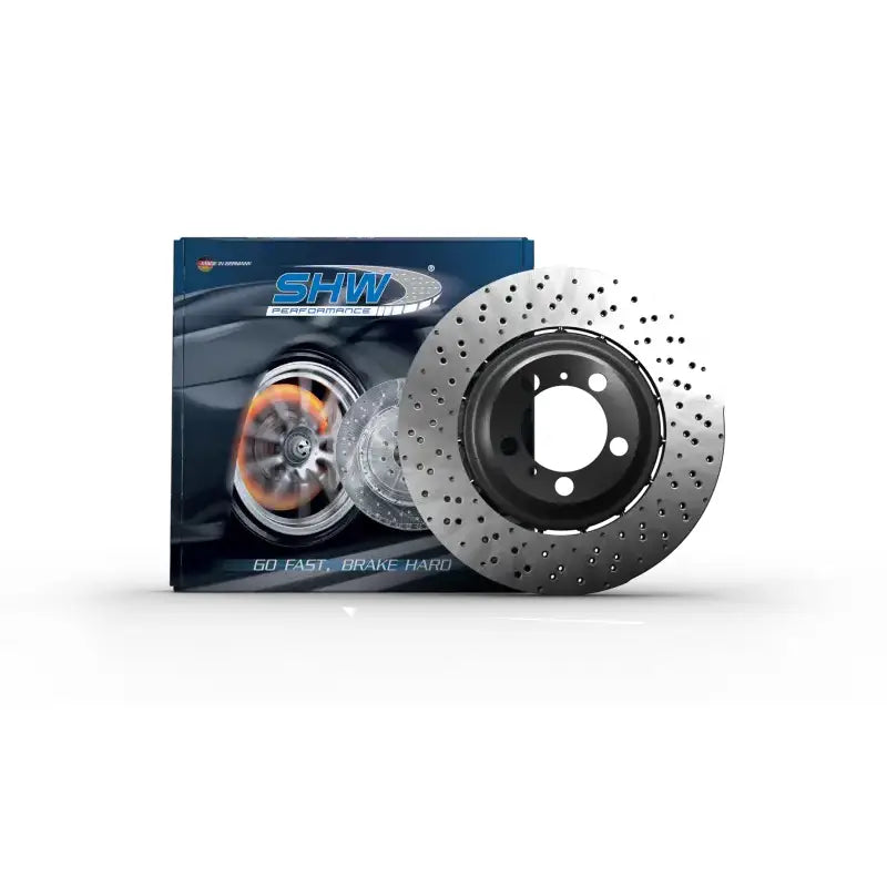 SHW 10-11 Porsche 911 GT3 3.8L w/o Ceramic Brake Right Front Drill-Dimp LW Brake Rotor (99735141091) - PFR41287
