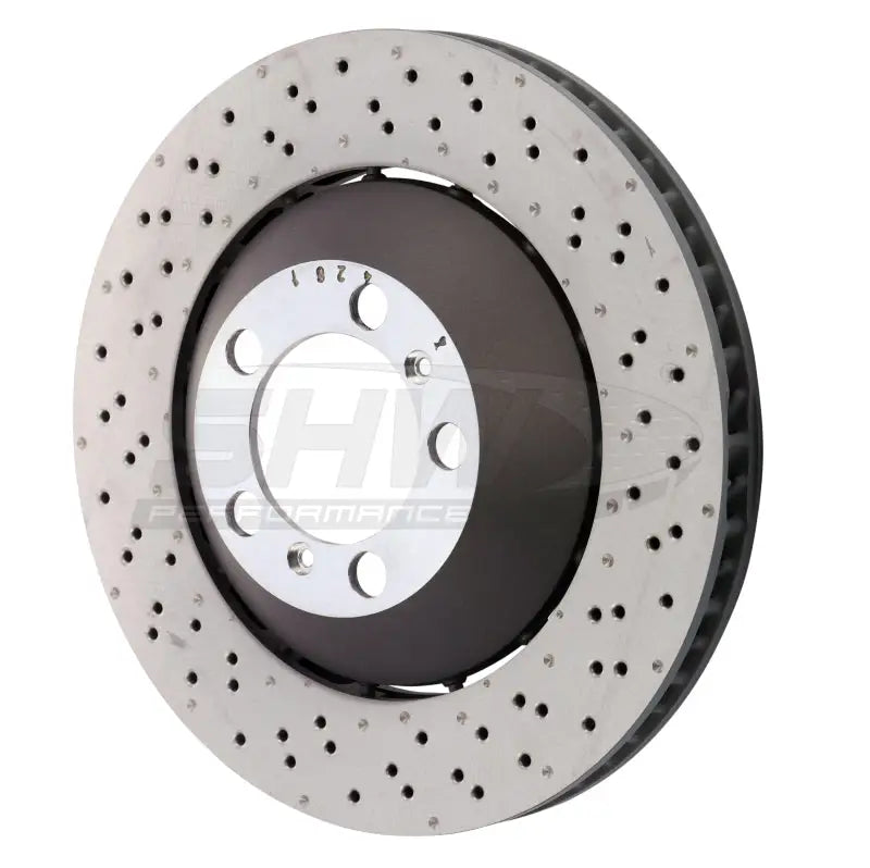 SHW 14-19 Porsche 911 GT3 4.0L w/o Ceramic Brake Right Front Drill-Dimp LW Brake Rotor (99135140681) - PFR41487
