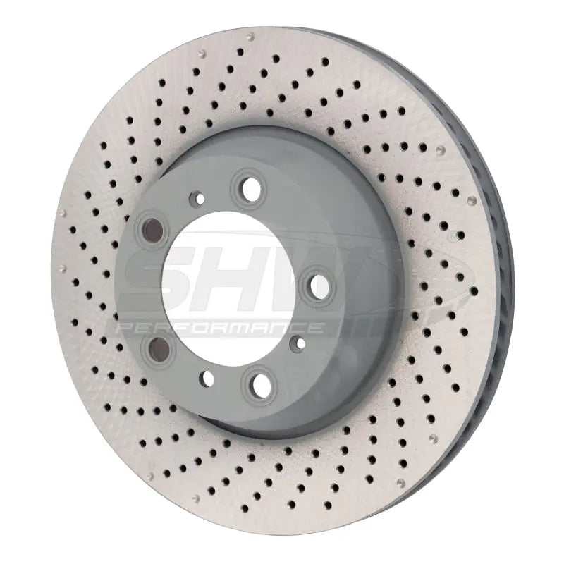 SHW Performance PRL31124 SHW 15-16 Porsche 911 Carrera 4GTS 3.8L w/o Ceramics Left Rr Drill-Dimp MB Brake Rotor (99635240502) - PRL31124