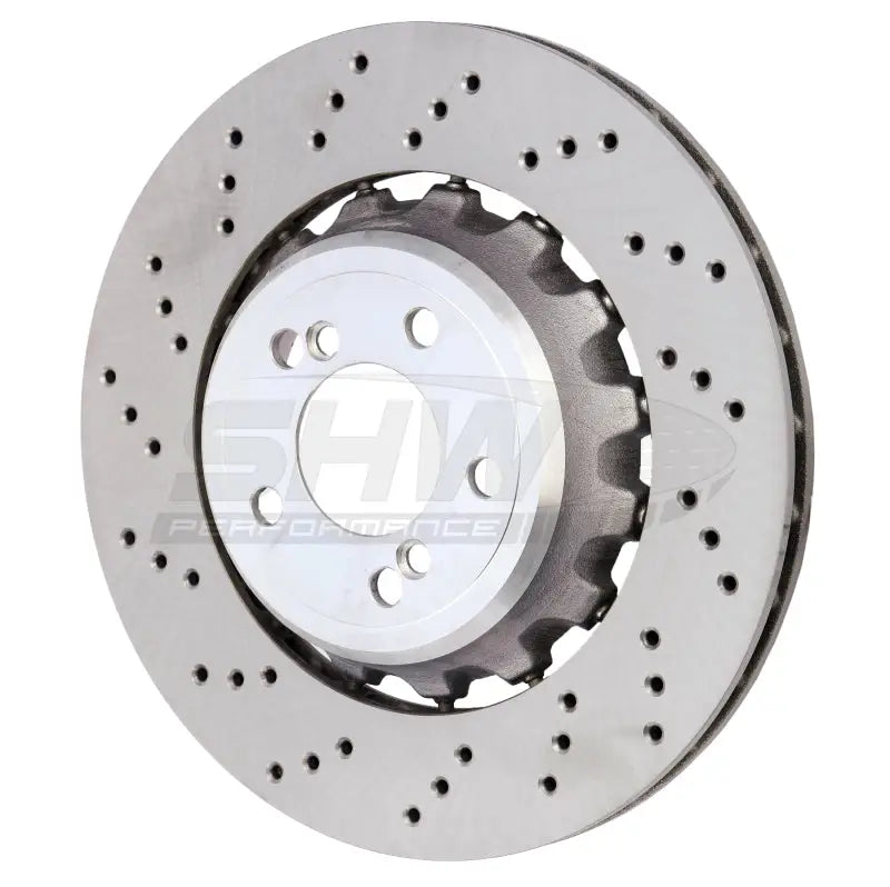 SHW 15-18 BMW M3 3.0L Left Rear Cross-Drilled Lightweight Brake Rotor (34212284811) - BRL44811