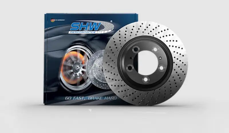 SHW 17-19 Porsche 911 Carrera 3.0L w/o Ceramics Right Front Cross-Drill MB Brake Rotor (9P1615302A) - PFR39982