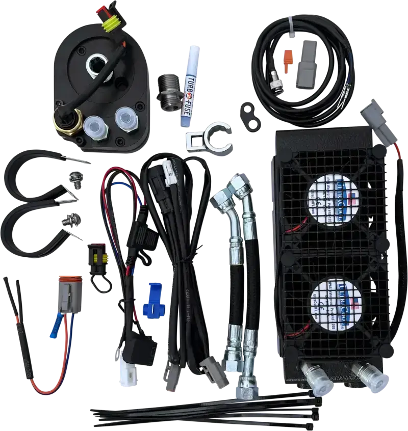 ULTRACOOL Side Mount Naked Oil Cooler Tc Touring `09 16 Blk