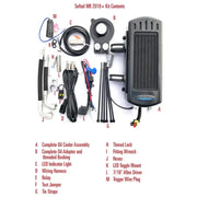 ULTRACOOL Side Mount Oil Cooler M8 Softail `17 23 Gloss Blk