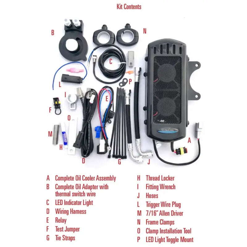 Side Mount Oil Cooler M8 Touring `17 23  Gloss Blk 