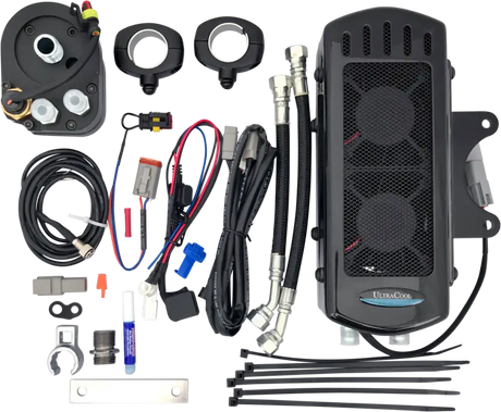 ULTRACOOL Side Mount Oil Cooler Tc Touring `09 16 Gloss Blk