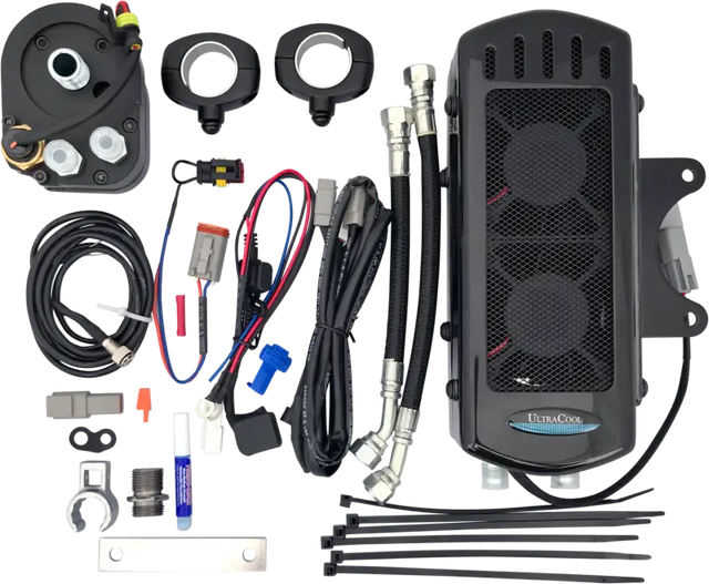 ULTRACOOL Side Mount Oil Cooler Tc Touring `09 16 Gloss Blk
