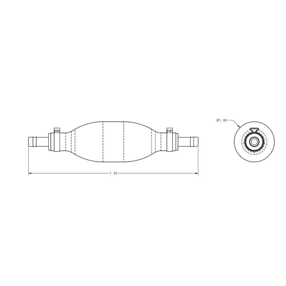 Sierramarine Carbon Certified Fuel System Primer Bulb 18-8004EP-1 - Bulb-5 16