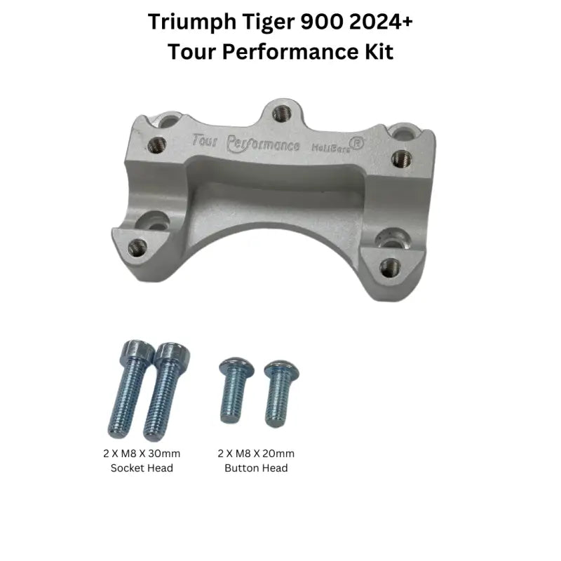 Handlebar Risers Silver Tri - HELIBARS