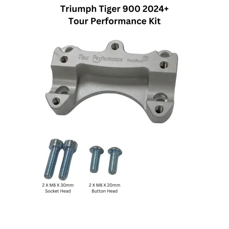 Handlebar Risers Silver Tri - HELIBARS