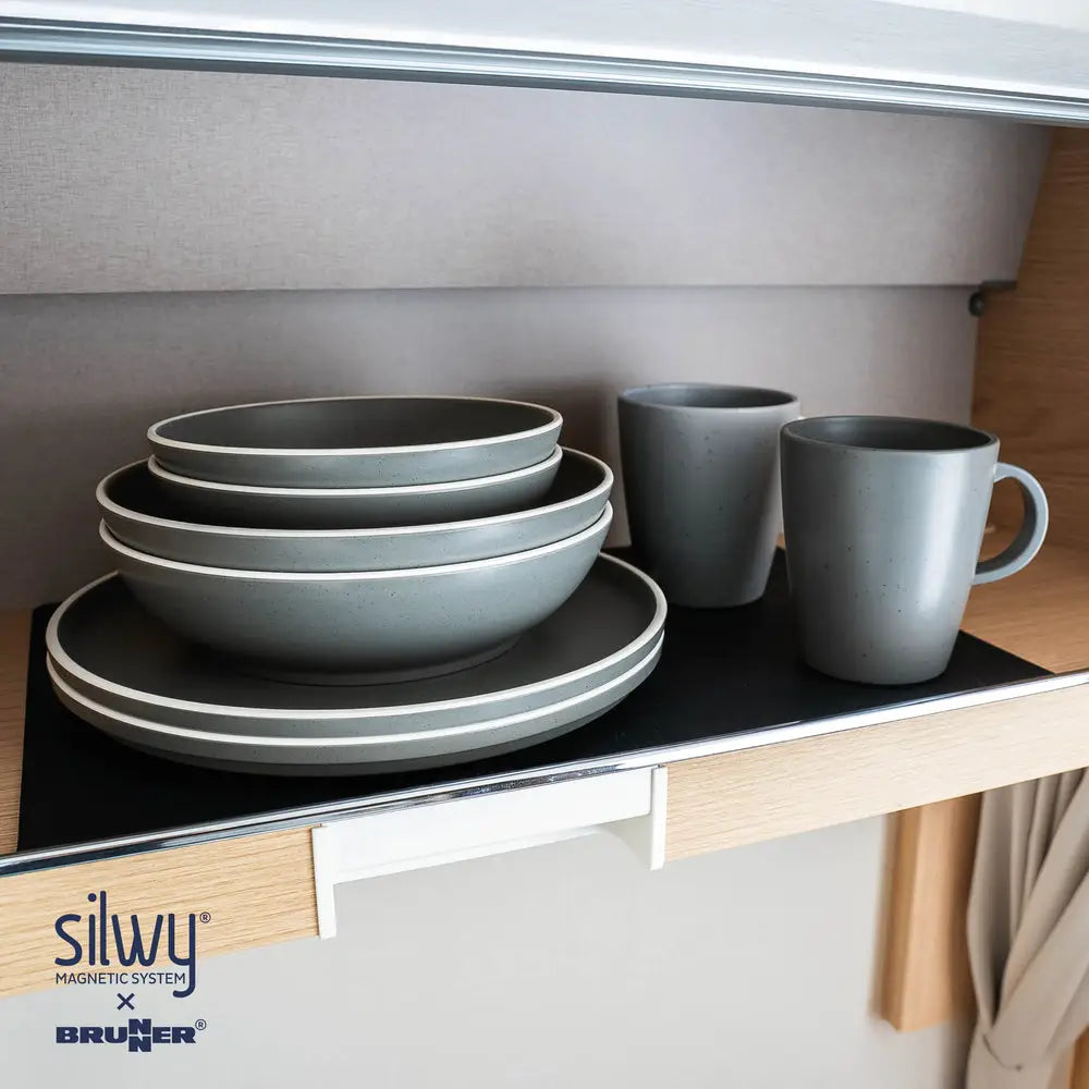 Silwy Magnet Made In Germany Dish Set SYBR-KGS-11-DG - Gray Tableware