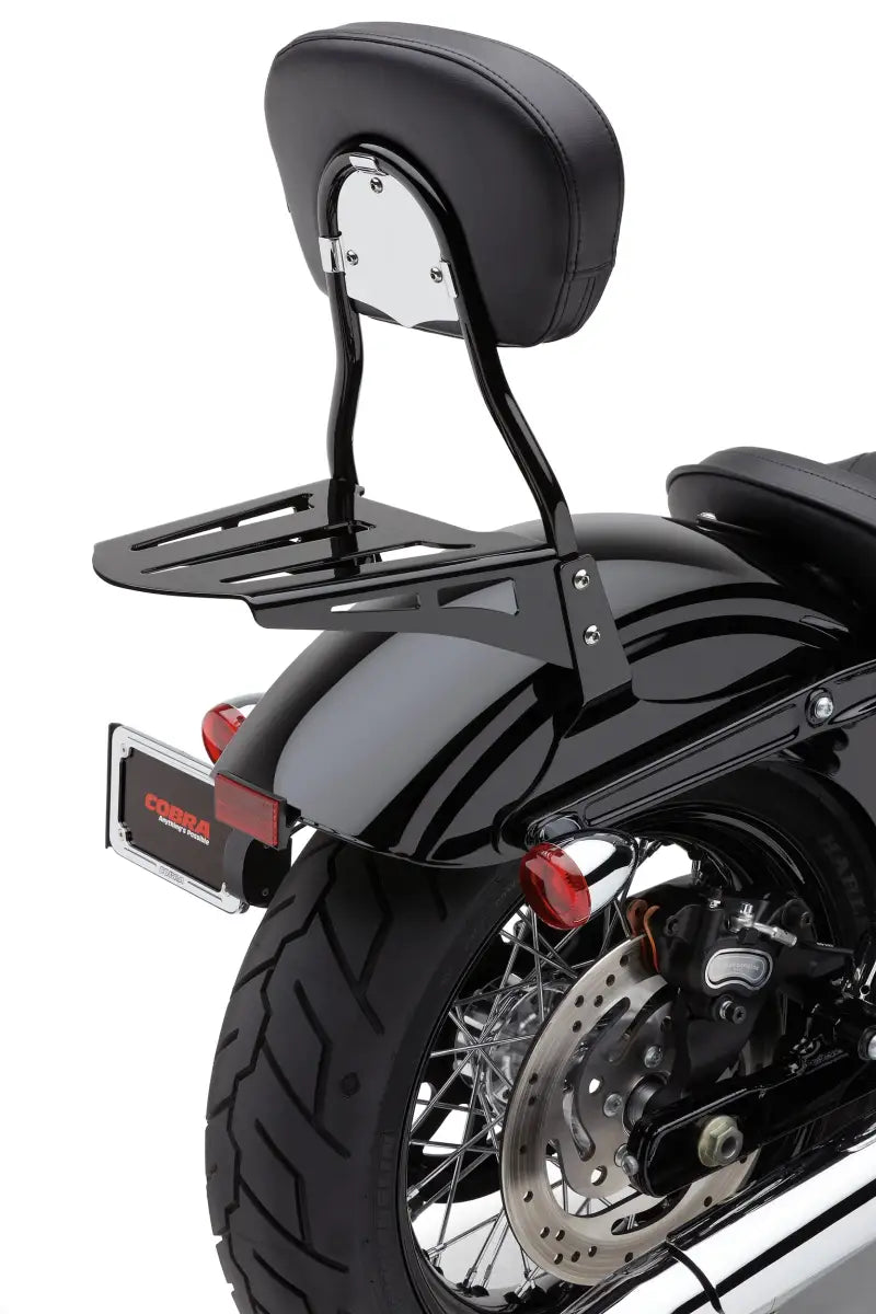 Sissy Bar Luggage Rack Formed Black Hon Yam - COBRA