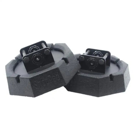 Black octagonal vibration-damping mounts for SJ2500 Snappad Scissor Jack Conversion Kit