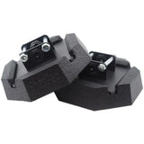 Black rubber wheel chocks with metal hardware for SJ5000 Snappad Scissor Jack Conversion Kit