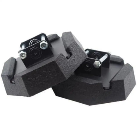 Black rubber wheel chocks with metal hardware for SJ5000 Snappad Scissor Jack Conversion Kit