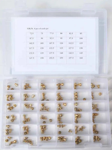 SJK36 Large Round Main Jet Kit 4/Pc Ea. #72.5 160