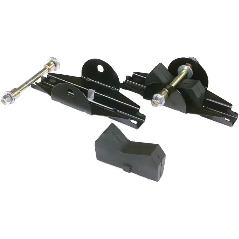 Black ski mount kit Yam with three engine or transmission mounts and bolts