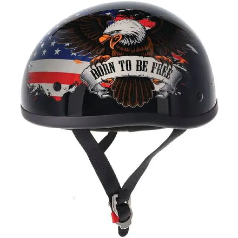 Motorcycle helmet with freedom eagle and American flag design from Skid Lids Freedom Eagles