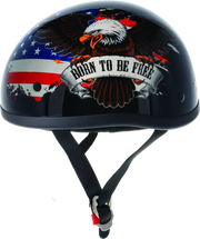 Motorcycle helmet with freedom eagle and American flag design by Skid Lids
